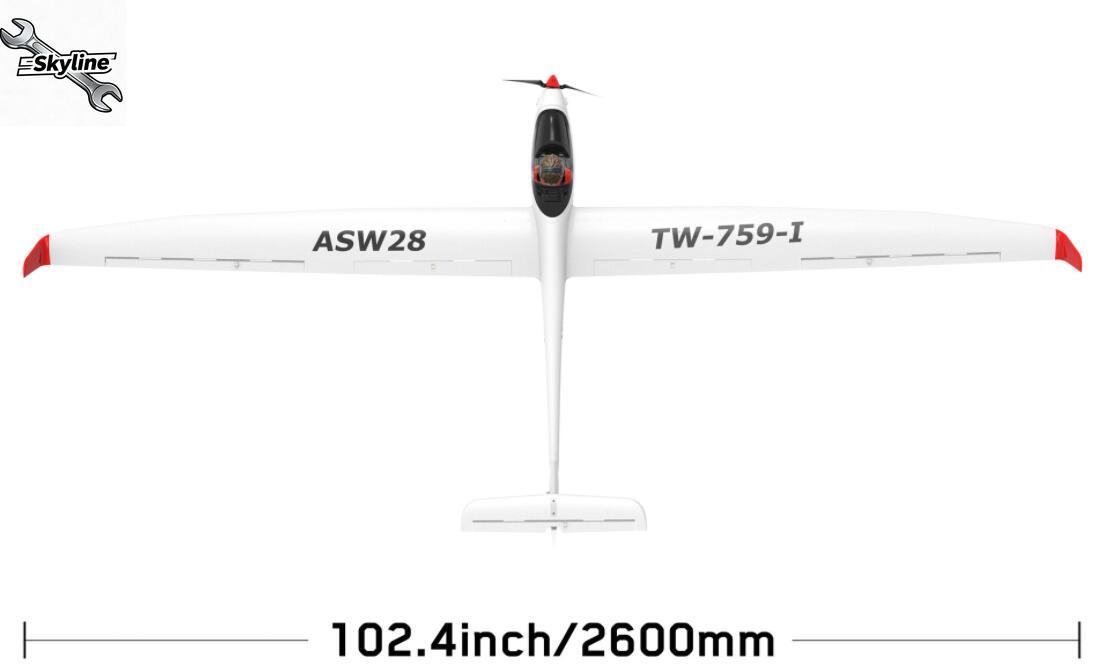 RC ASW28 ASW-28 2540mm spanwij - Rc Glider Foam Wing recensie en prijs
